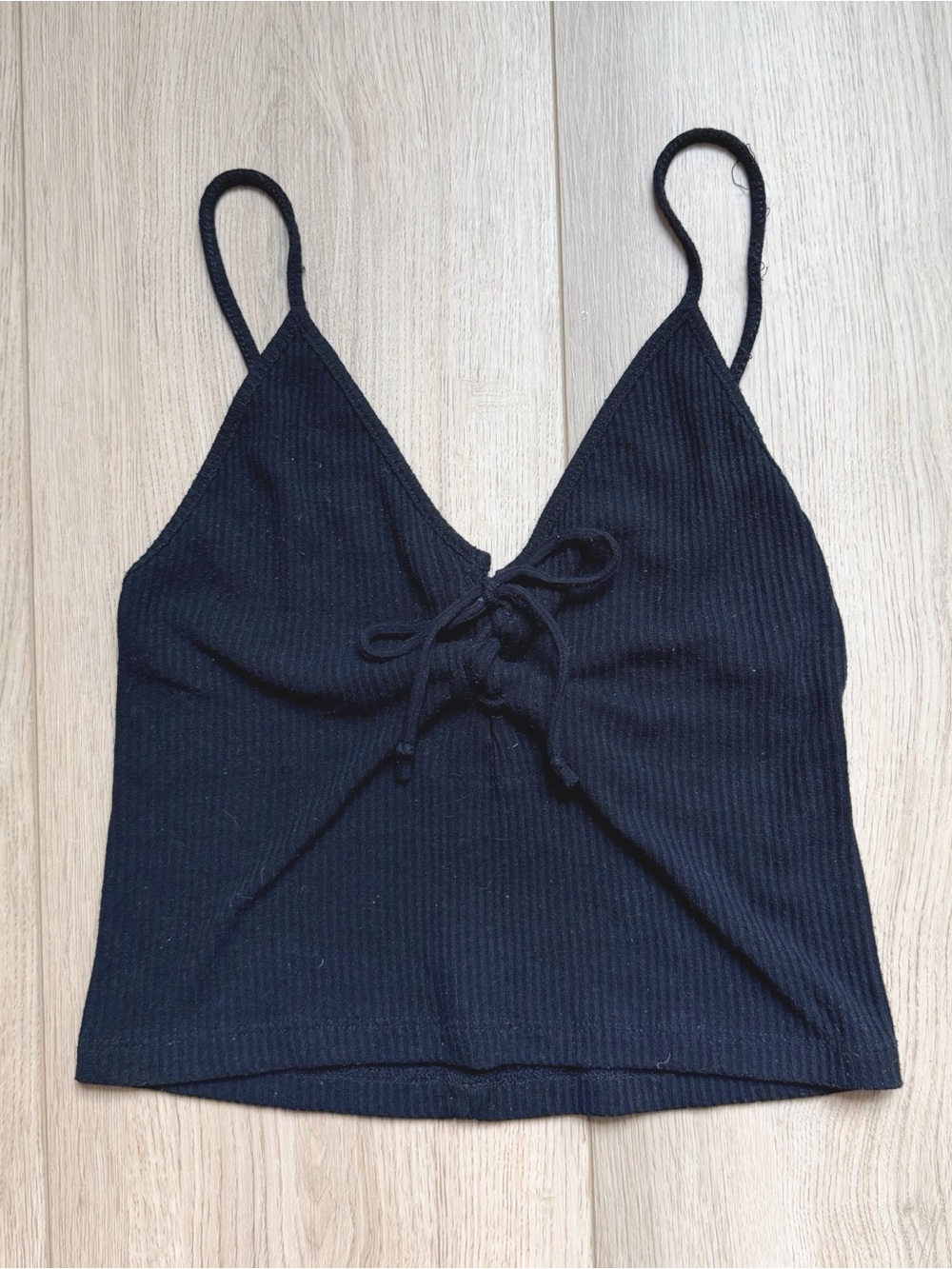 Brandy Melville John Galt Ribbed Lace Up Front Tank
Top